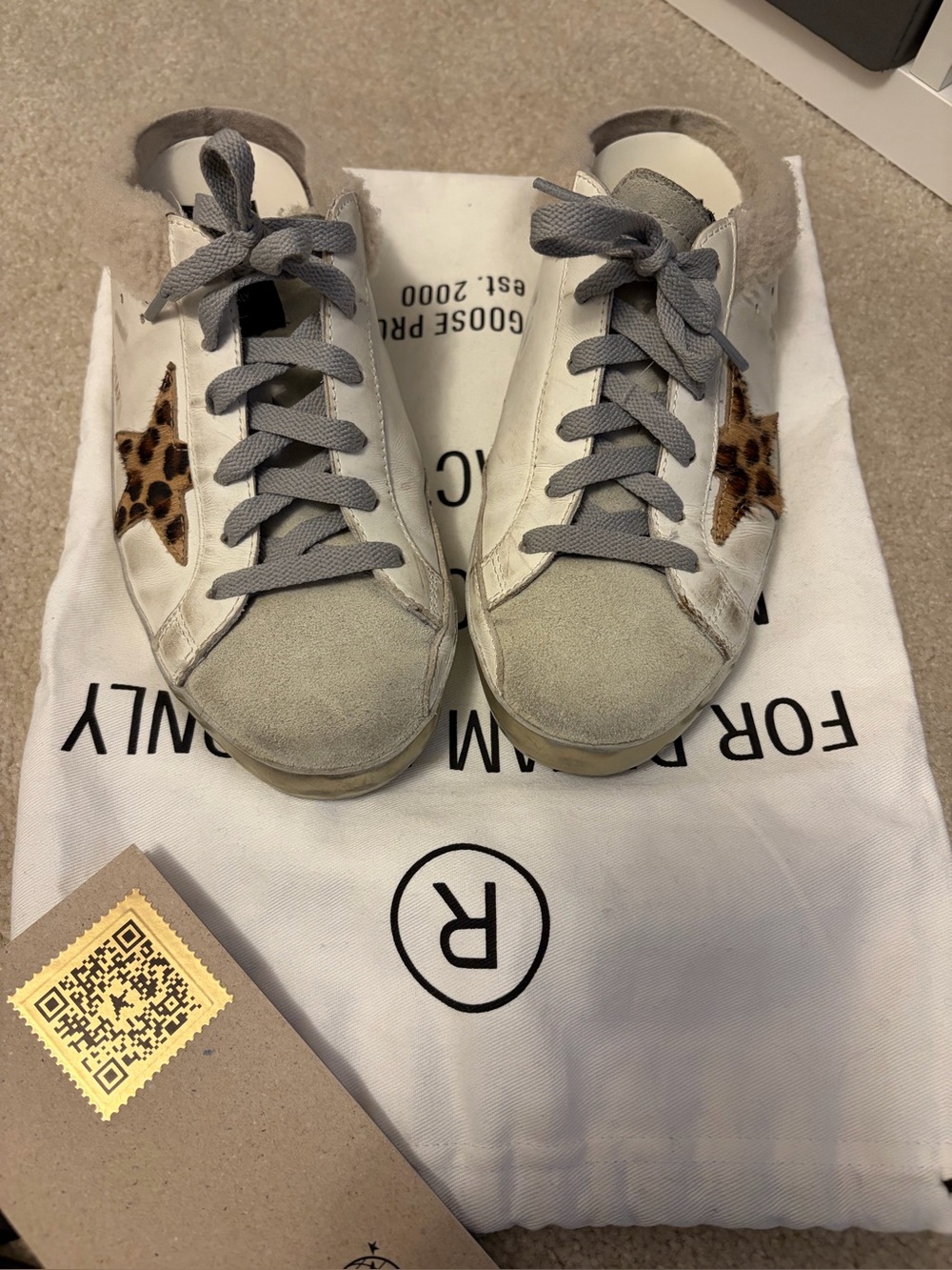 Golden Goose Shearling Superstar Sabot